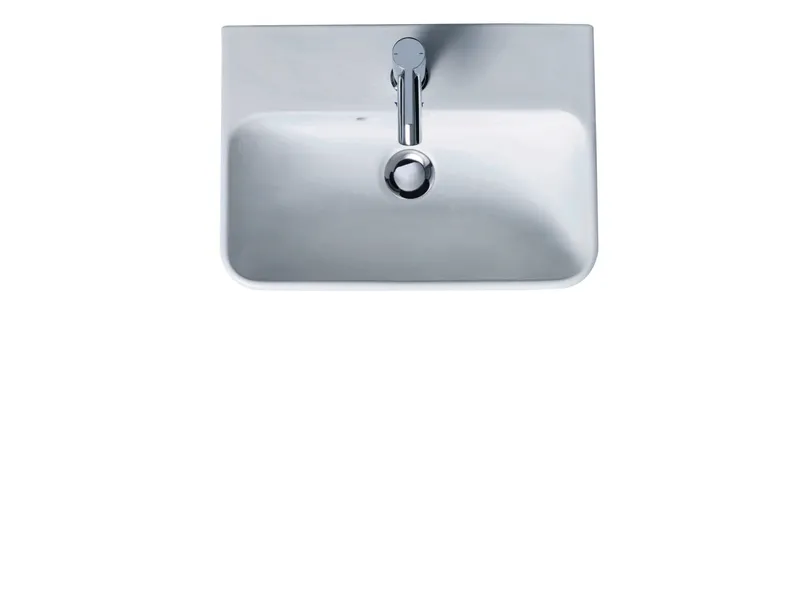 Duravit Waschtisch ME by Starck 600mm Weiß Seidenmatt, m.ÜL, m.HLB, 1 HL