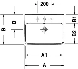 Duravit Waschtisch ME by Starck 600mm Weiß Seidenmatt, m.ÜL, m.HLB, 1 HL – Bild 4