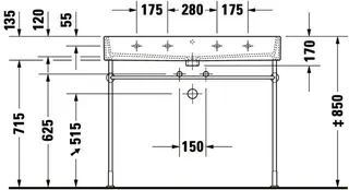 Duravit Waschtisch Vero Air 1000mm, Weiß mit ÜL, mit HLB, ohne HL, WG – Bild 5