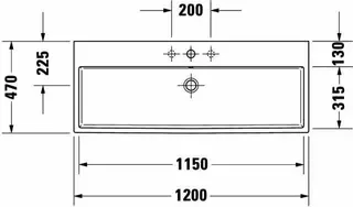 Duravit Waschtisch Vero Air 1200 mm o.ÜL, m. HLB, ohne HL, geschl.,weiß – Bild 4