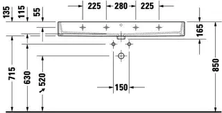Duravit Waschtisch Vero Air 1200 mm o.ÜL, m.HLB, ohne HL, weiß – Bild 4