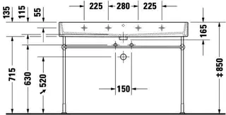 Duravit Waschtisch Vero Air 1200 mm o.ÜL, m.HLB, ohne HL, weiß – Bild 5