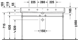 Duravit Waschtisch Vero Air 1200 mm o.ÜL, m.HLB, ohne HL, weiß, WG – Bild 4