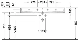 Duravit Waschtisch Vero Air 1200 mm o.ÜL, m.HLB, ohne HL, weiß, WG – Bild 5
