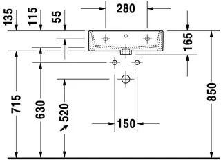Duravit Waschtisch Vero Air 500mm o.ÜL, m.HLB, 1 HL, weiß – Bild 5
