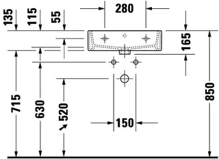 Duravit Waschtisch Vero Air 500mm o.ÜL, m.HLB, o.HL, weiß – Bild 4