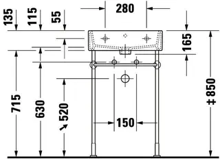 Duravit Waschtisch Vero Air 500mm o.ÜL, m.HLB, o.HL, weiß – Bild 5