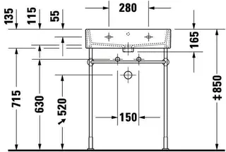 Duravit Waschtisch Vero Air 600mm m.ÜL, m.HLB, o. HL, weiß – Bild 3