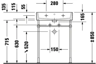 Duravit Waschtisch Vero Air 600mm o.ÜL, m.HLB, o. HL, weiß, WG – Bild 5