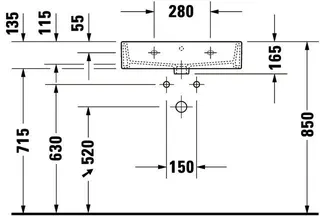 Duravit Waschtisch Vero Air 600mm m.ÜL, m.HLB, o. HL, weiß, WG – Bild 5