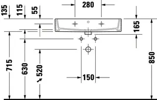 Duravit Waschtisch Vero Air 700mm mit ÜL, mit HLB, mit 1 HL, weiß – Bild 5