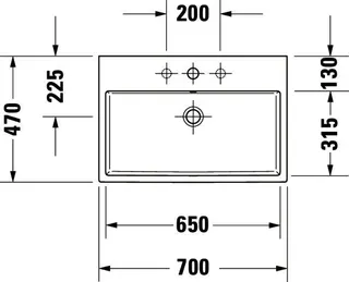 Duravit Waschtisch Vero Air 700mm m.ÜL, m.HLB, o.HL, weiß, WG – Bild 5