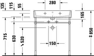 Duravit Waschtisch Vero Air 700mm o. ÜL, m. HLB, o. HL, weiß – Bild 4