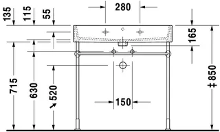 Duravit Waschtisch Vero Air 800mm m. ÜL, m. HLB, o. HL, weiß – Bild 4