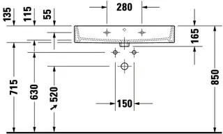 Duravit Waschtisch Vero Air 800mm o. ÜL, m. HLB, o. HL, weiß – Bild 4
