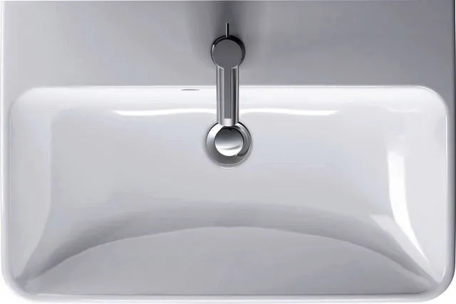 Duravit Waschtisch compact ME by Starck 600mm, Weiß Seidenmatt, mit ÜL, mit HLB, 1 HL, WG