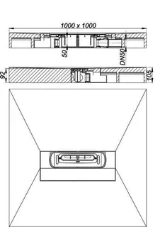Duschelement DallFlex Compact, DN 50, 1 x 1 m – Bild 4