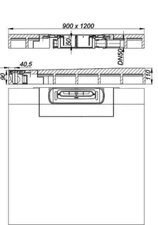 Duschelement DallFlex Wall, DN 50, 0,9 x 1,2 m – Bild 4