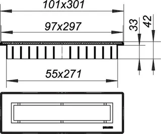 Duschrinne CeraNiveau messing matt, 300 x 100 mm – Bild 5