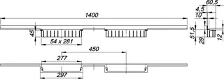 Duschrinne CeraWall Individual Duo, 1400 mm – Bild 3