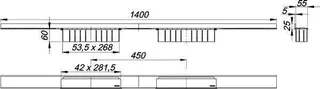 Duschrinne CeraWall Select Duo, Edelstahl matt, 1400 mm – Bild 3