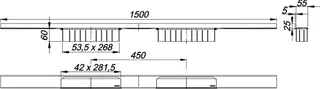 Duschrinne CeraWall Select Duo, Edelstahl matt, 1500 mm – Bild 5