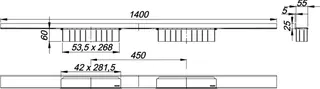 Duschrinne CeraWall Select Duo, Edelstahl poliert, 1400 mm – Bild 5