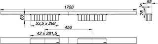 Duschrinne CeraWall Select Duo, Edelstahl poliert, 1700 mm – Bild 5