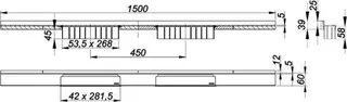 Duschrinne CeraWall Select N Duo Edelstahl matt, 1500 mm – Bild 3