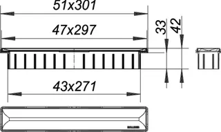 Duschrinne Zentrix schwarz matt, 300 x 50 mm – Bild 5
