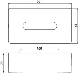 Emco Kosmetiktuchbox loft 00100 250x79x140 mm chr/weiß – Bild 3