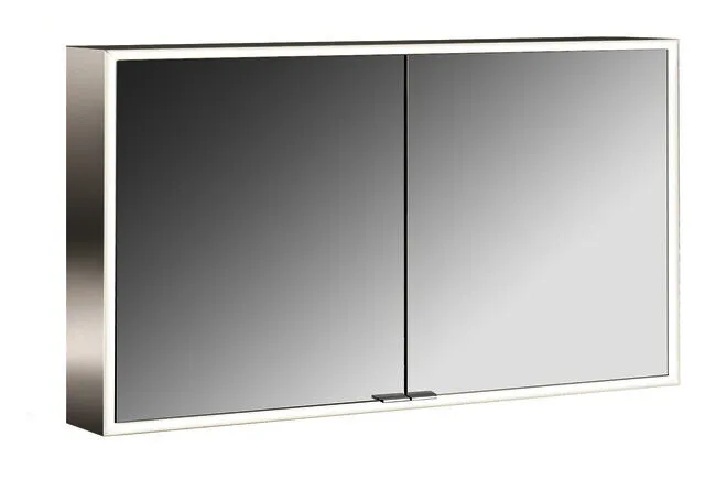Emco Lichtspiegelschrank prime 06084 Aufputz, 2türig 1200 mm alu.