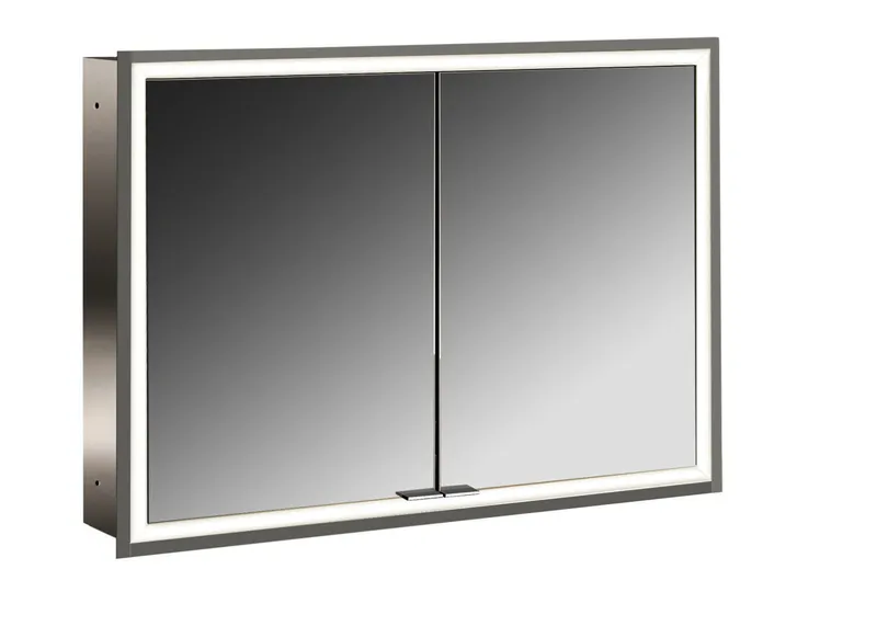 Emco Lichtspiegelschrank prime 06093 Unterputz, 2trg. 1000 mm alu.