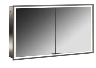 Emco Lichtspiegelschrank prime 05094 Unterputz, 2trg. 1200 mm alu.