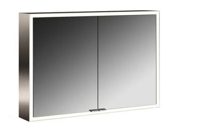 Emco Lichtspiegelschrank prime 05183 Aufputz, 2trg. 1000 mm alu.