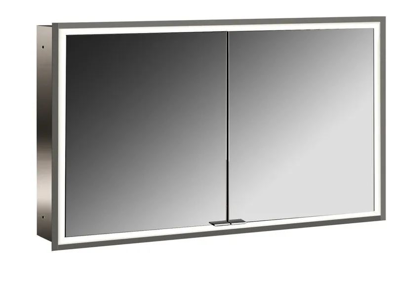 Emco Lichtspiegelschrank prime 06094 Unterputz, 2trg. 1200 mm alu.