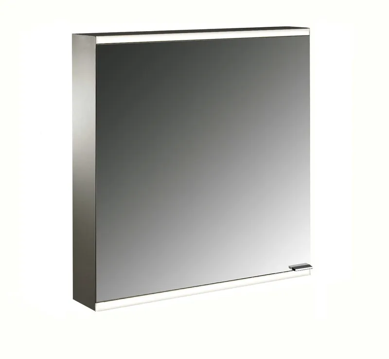 Emco Lichtspiegelschrank prime 2 05121 Aufputz, 1trg. 600 mm alu.