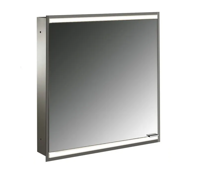 Emco Lichtspiegelschrank prime 2 05031 Unterputz, Anschlag links 600 mm alu.
