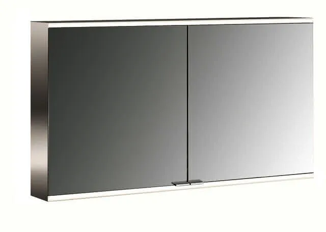 Emco Lichtspiegelschrank prime 2 05146 Aufputz, 2trg. 1200 mm alu.