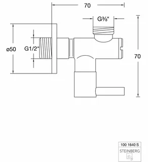 Eckventil 1/2" x 3/8" 4YOU Black Edition – Bild 2