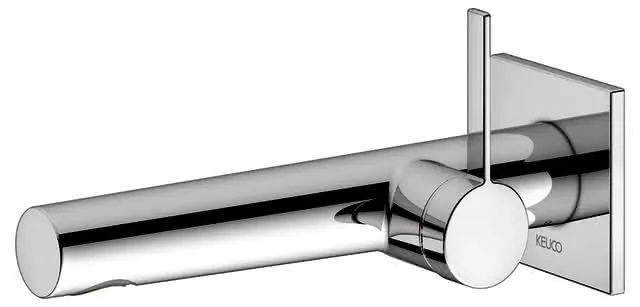EHM Waschtisch-Mischer eckig Wandmontage, 219mm more4YOU, verchromt