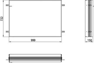 Einbaurahmen 1000er zu design4YOU LED-SPS m. waagerechter Bel. – Bild 2