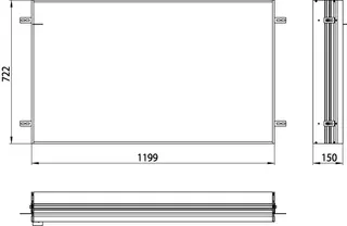 Einbaurahmen 1200er zu design4YOU LED-SPS m. waagerechter Bel. – Bild 2