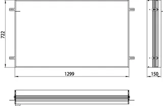 Einbaurahmen 1300er zu design4YOU LED-SPS m. waagerechter Bel. – Bild 2
