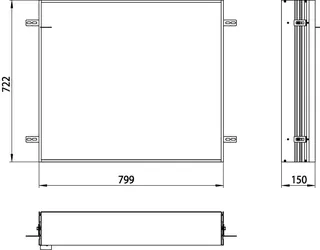 Einbaurahmen 800er zu design4YOU LED-SPS m. waagerechter Bel. – Bild 2
