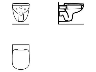 Eurovit Plus Wand-Tiefspül-WC T331101, weiß – Bild 2