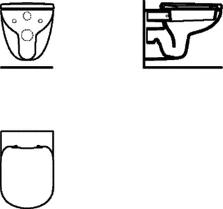 Eurovit Plus Wand-Tiefspül-WC T331101, weiß – Bild 3