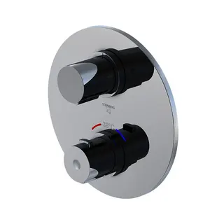 Fertigmontageset zu Unterputzthermostat design4YOU 3.0, 2-Wege Umsteller, chrom
