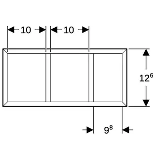 Geberit Schubladeneinsatz, H-Unterteilung für obere Schubl., 32,3x5,9x15cm, lava – Bild 5