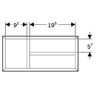 Geberit Schubladeneinsatz, T-Unterteilung für obere Schubl., 32,3x5,9x15cm, lava – Bild 5
